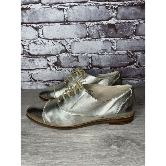 COLE HAAN Go To Collection Arden Gold Metallic Leather Oxfords Women Sz 10B US - Picture 10 of 16